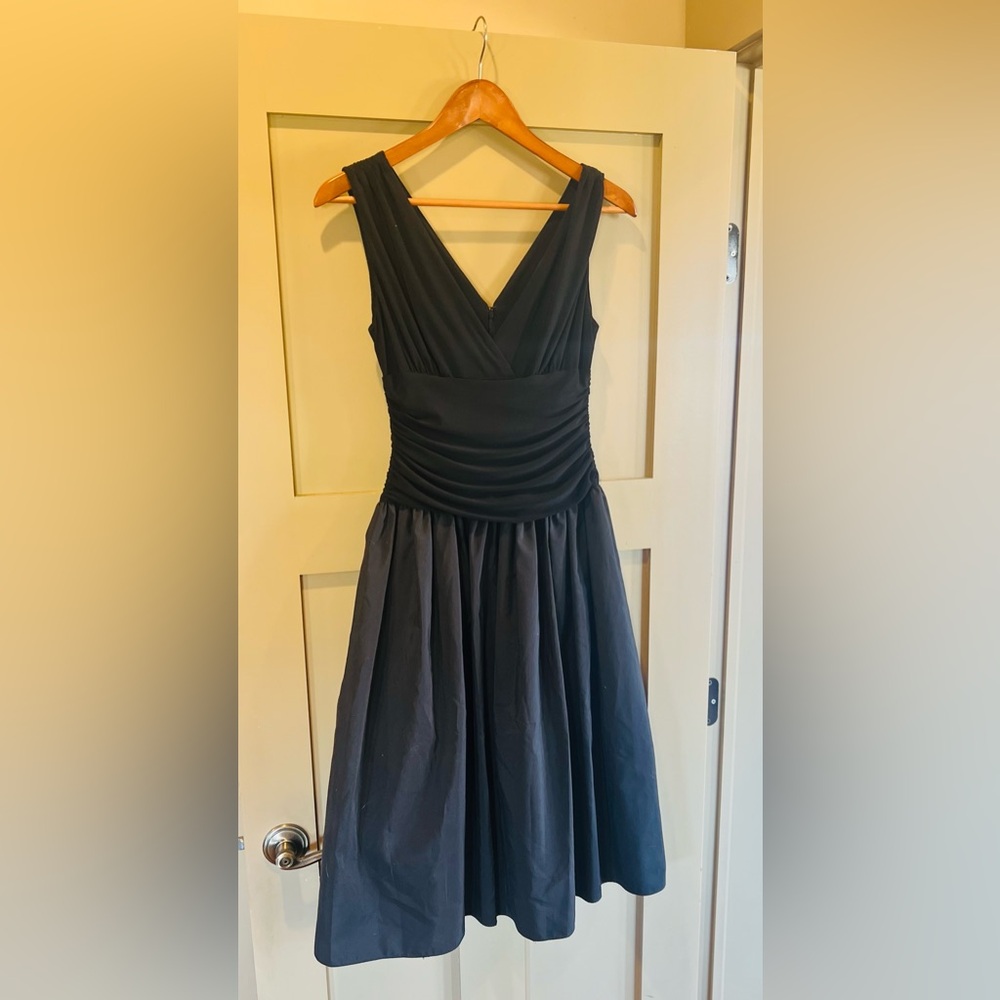 Eliza J Black Cocktail Sleeveless Midi Dress sz 8
